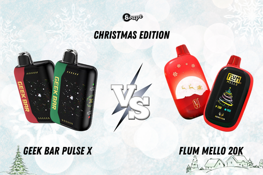 geek bar pulse x christmas edition vs flum mello 20k christmas edition