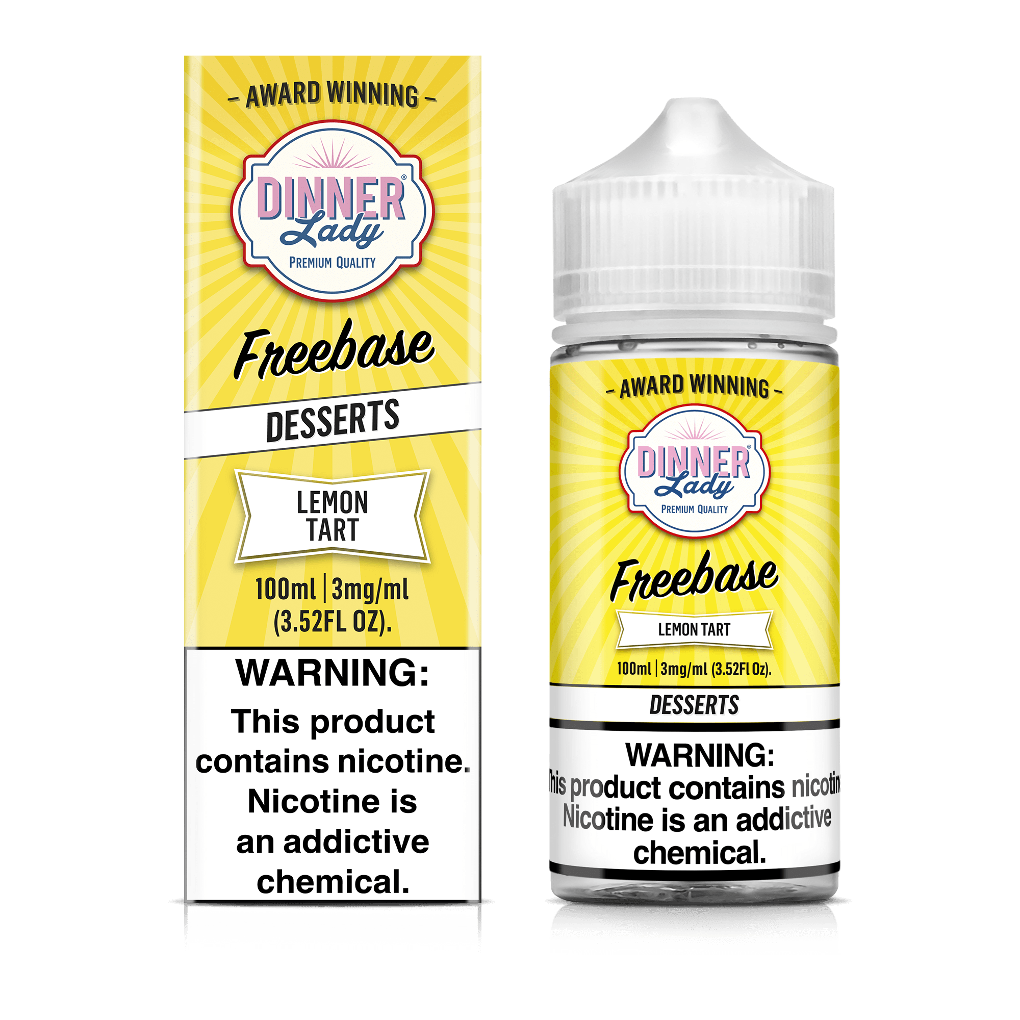 Dinner Lady Juice 3mg Dinner Lady Lemon Tart 100ml Vape Juice