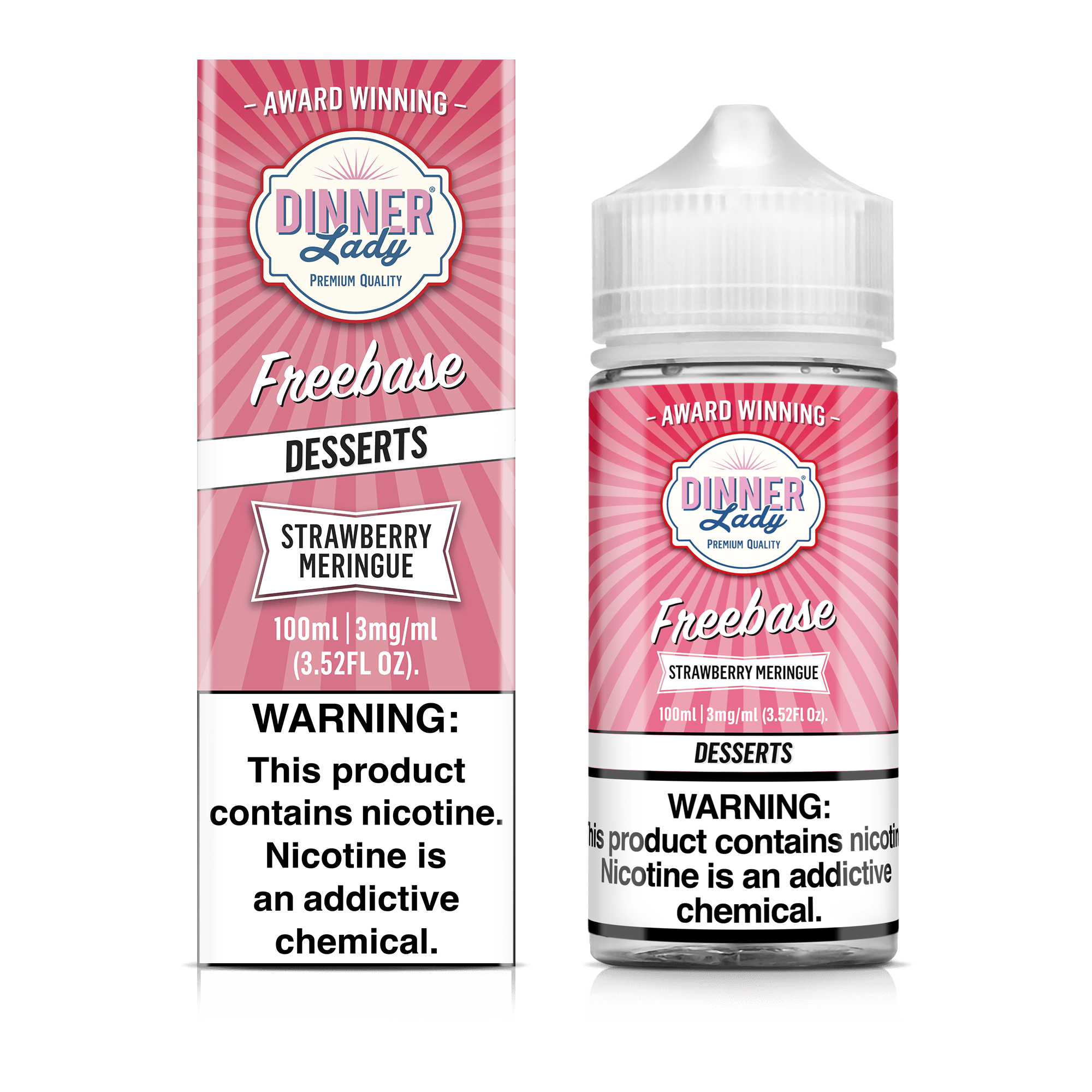 Dinner Lady Juice 3MG Dinner Lady Strawberry Meringue 100ml