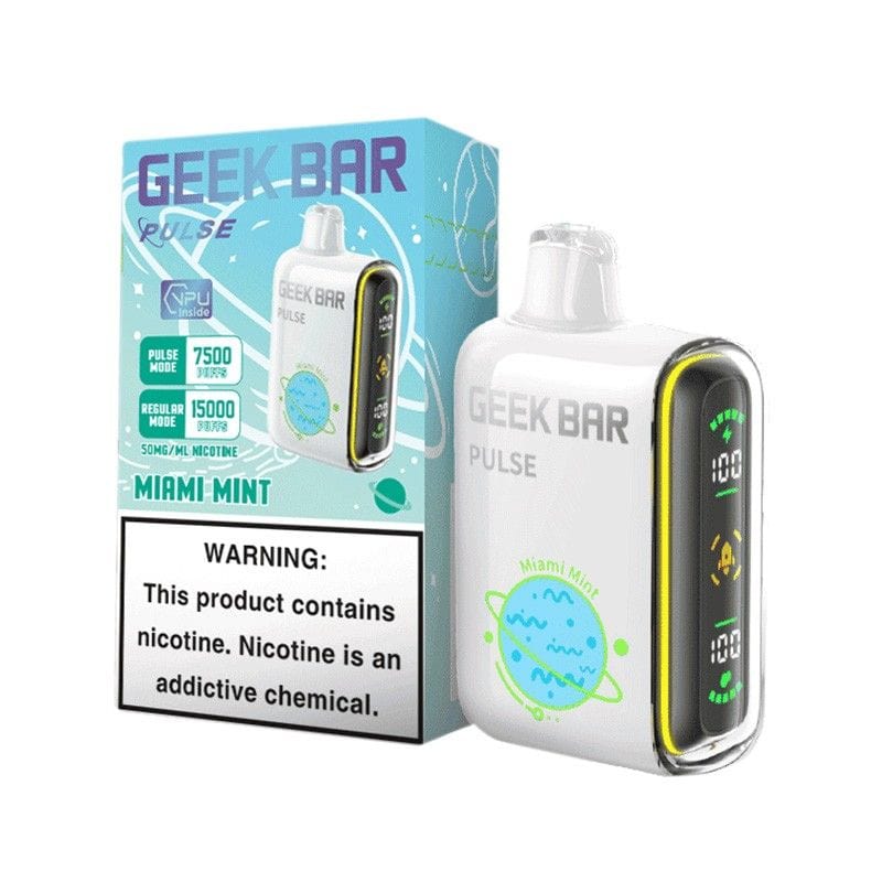 geek bar pulse 15000 disposable vape miami mint flavor