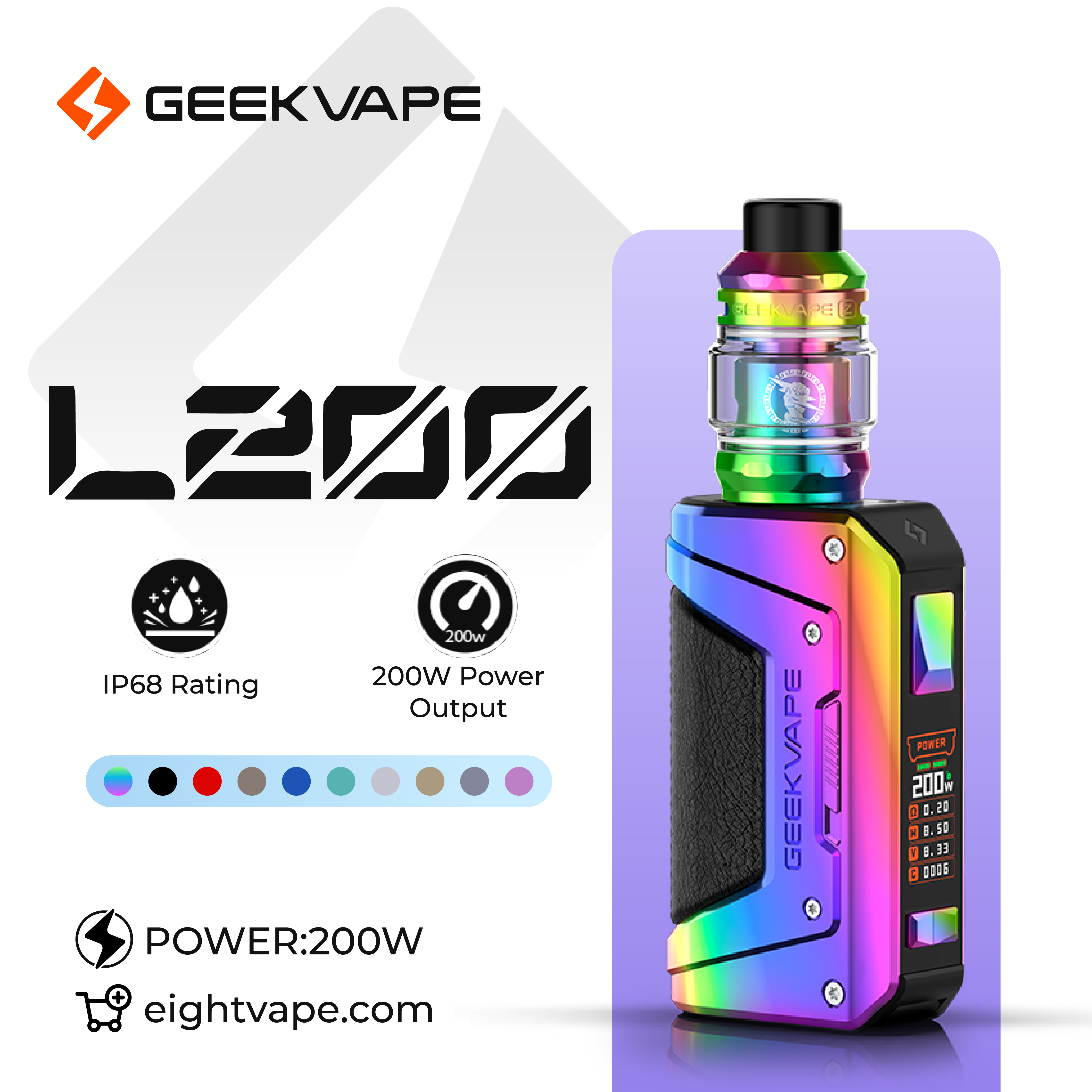 GeekVape Kits Geekvape L200(Aegis Legend 3) Box Mod Kit 200W