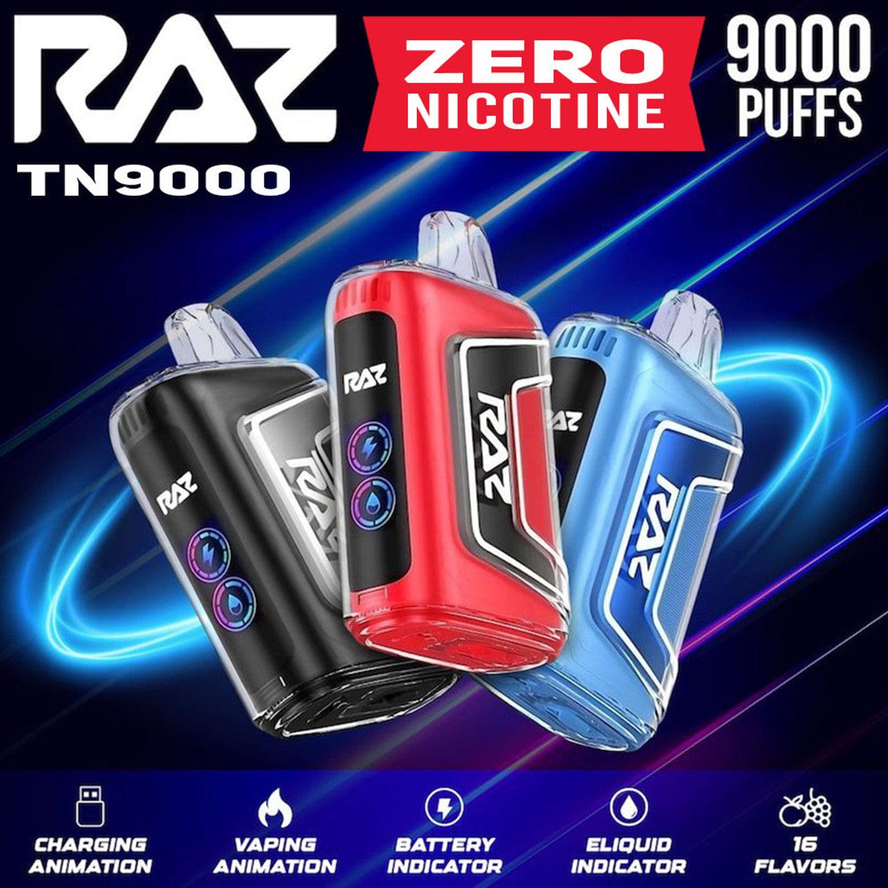 RAZ Disposable Vape RAZ TN9000 Disposable Vape (0% & 5%, 9000 Puffs)