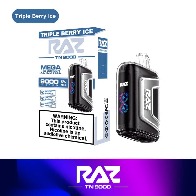 raz tn9000 disposable vape triple berry ice