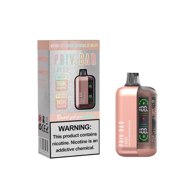 Smok PRIV Bar Turbo Disposable Vape Kiwi Straw Bubble Gum Flavor