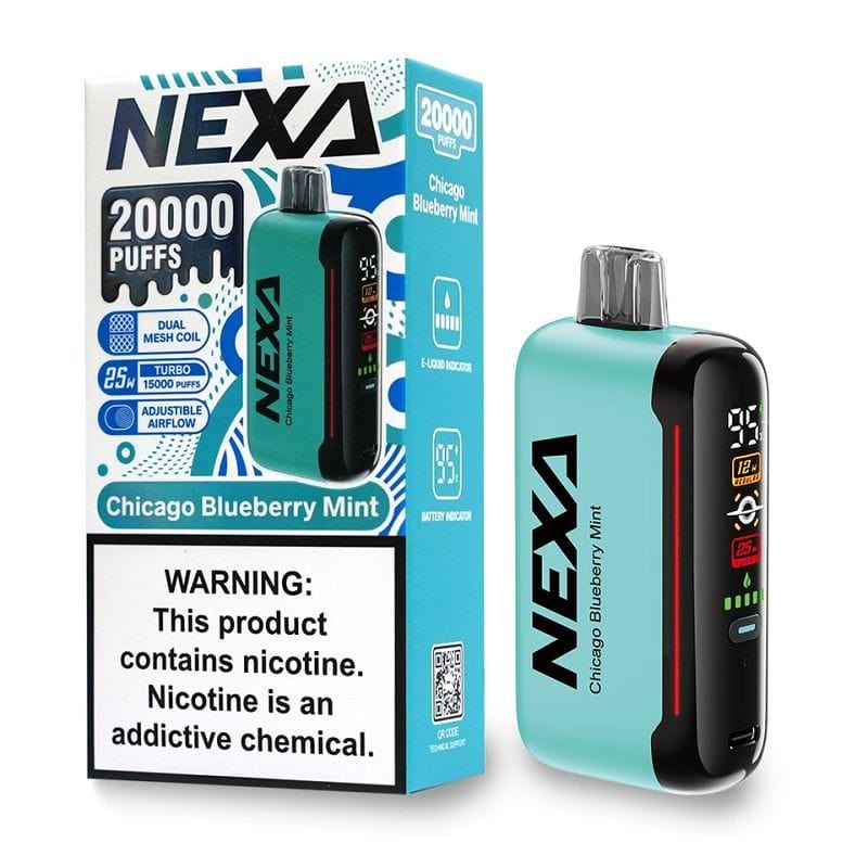 VOOPOO Chicago Blueberry Mint 🎁 VOOPOO NEXA N20000 Disposable Vape (5%, 20000 Puffs) (100% off)