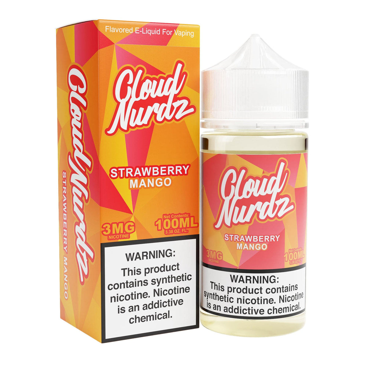 Cloud Nurdz Juice Strawberry Mango 100ml Synthetic Nic Vape Juice - Cloud Nurdz