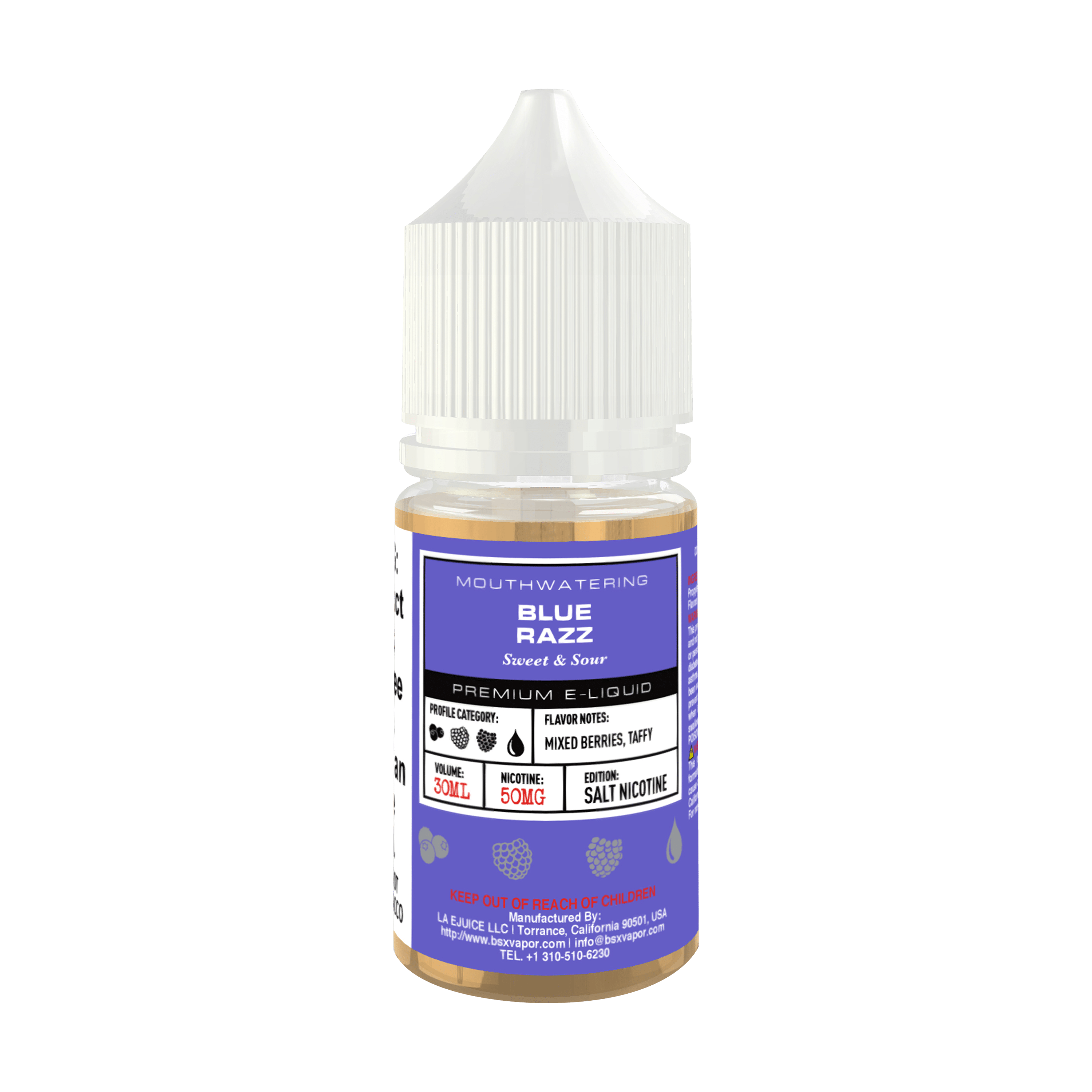 GLAS Juice Blue Razz 30ml Nic Salt Vape Juice - Glas Basix