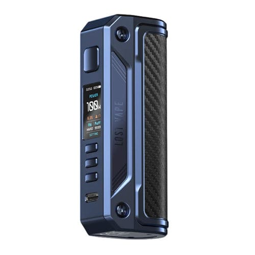 Lost Vape Mods Sierra Blue/Carbon Fiber Lost Vape Thelema Solo 100W Mod