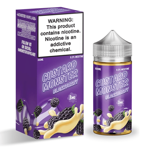 Monster Vape Labs Juice Blackberry Custard 100ml Vape Juice - Custard Monster