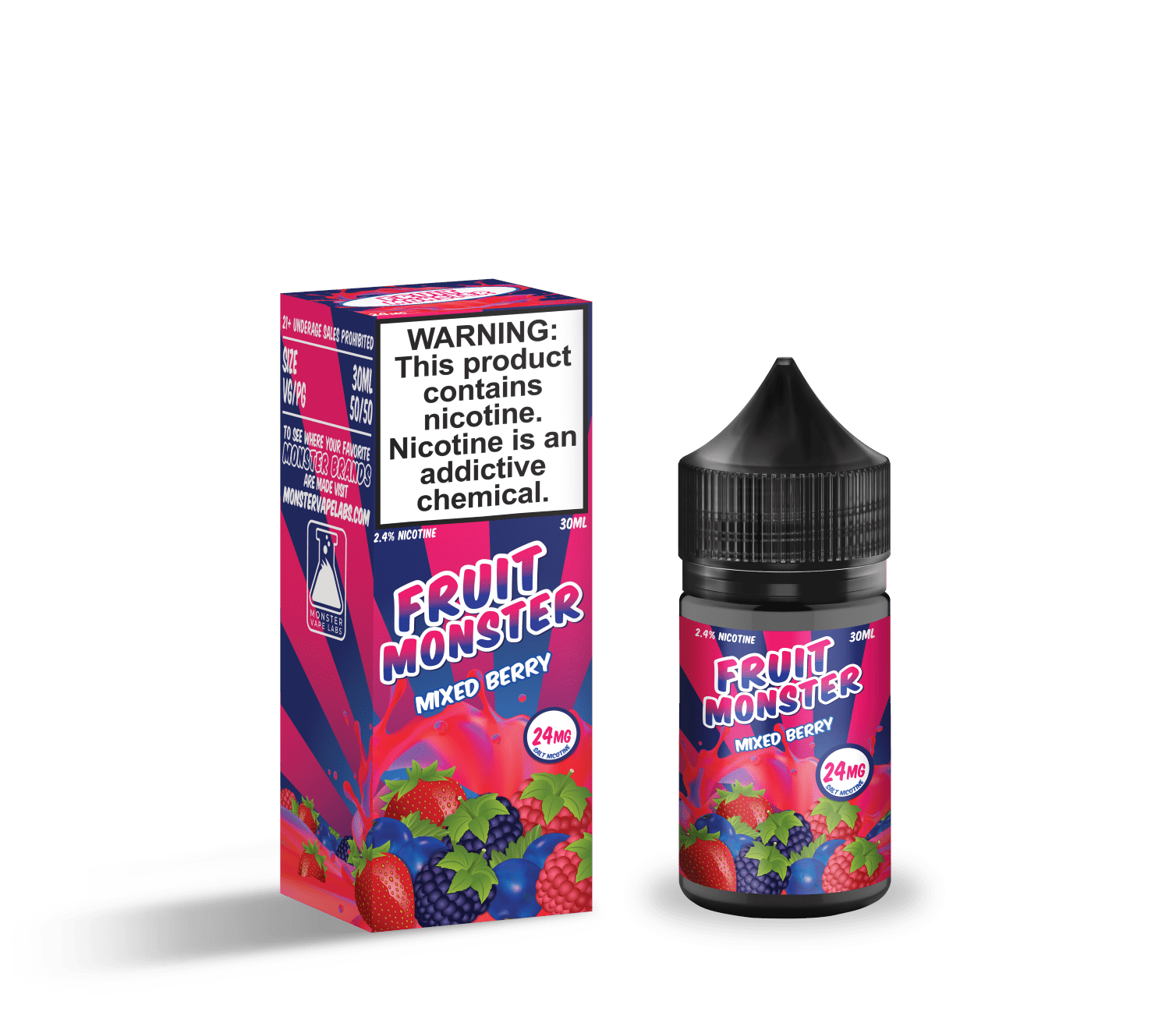 Monster Vape Labs Juice Fruit Monster Salts Mixed Berry 30ml Nic Salt Vape Juice