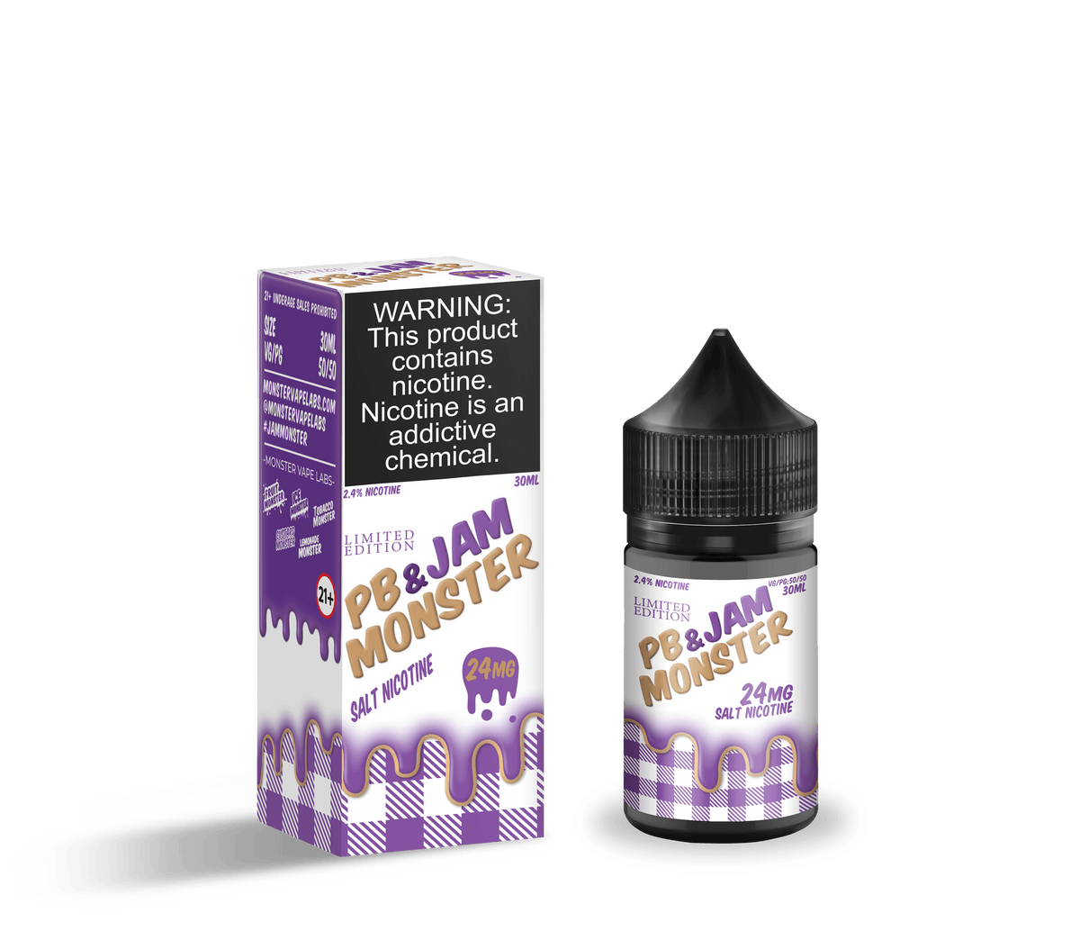 Monster Vape Labs Juice Jam Monster Salts PB&J 30ml Nic Salt Vape Juice