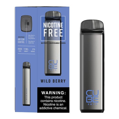 Vaportech Disposable Vape Wild Berry Vaportech Cube Zero 0mg Disposable Vape (0%, 3000 Puffs)